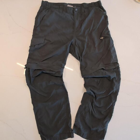 Columbia 34W 30L Convertible Shorts Silver Ridge Omni Shade Trousers Grey Men - Picture 1 of 13